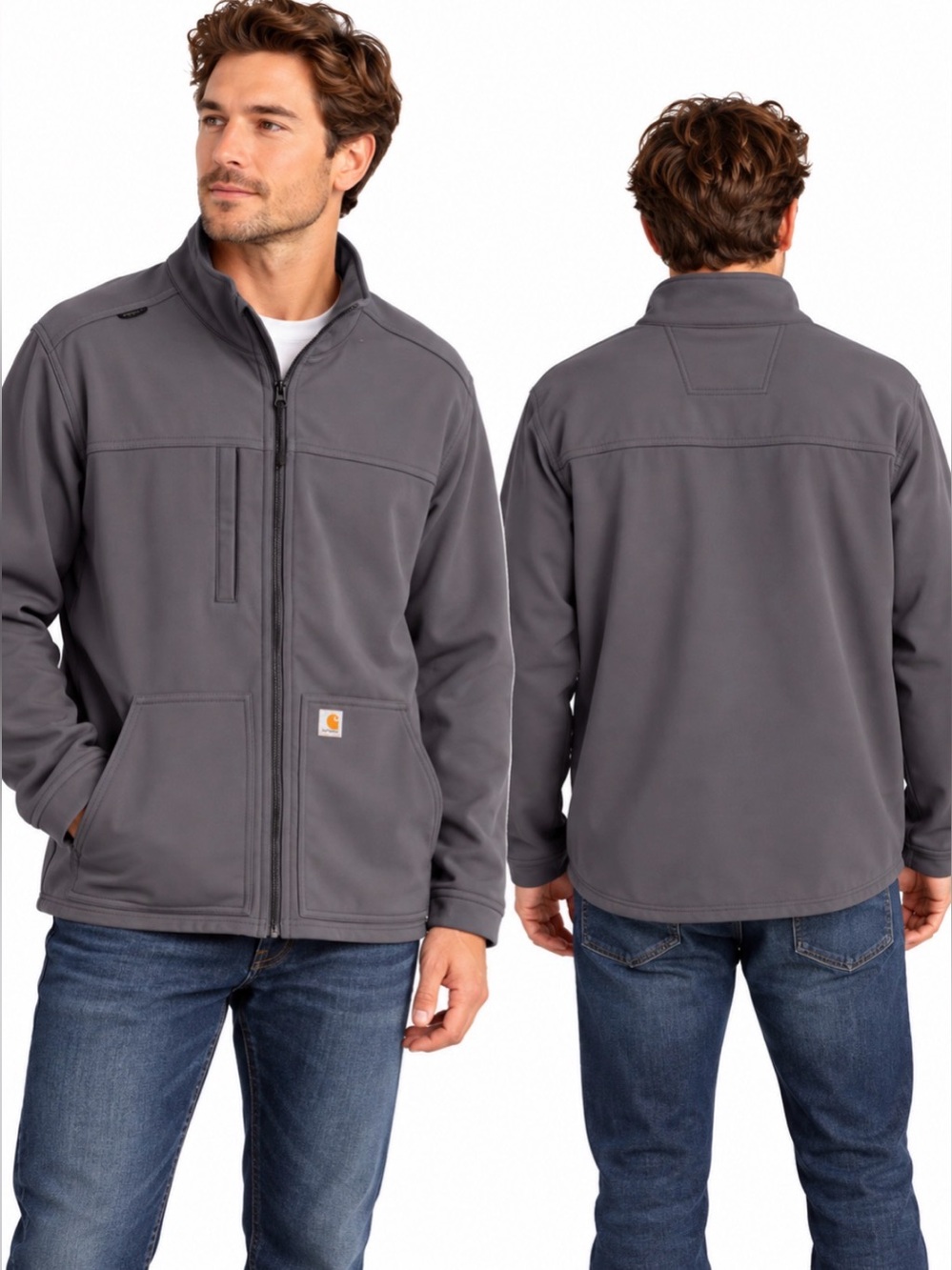 Carhartt Men's Charcoal Full-Zip Lightweight Jacket